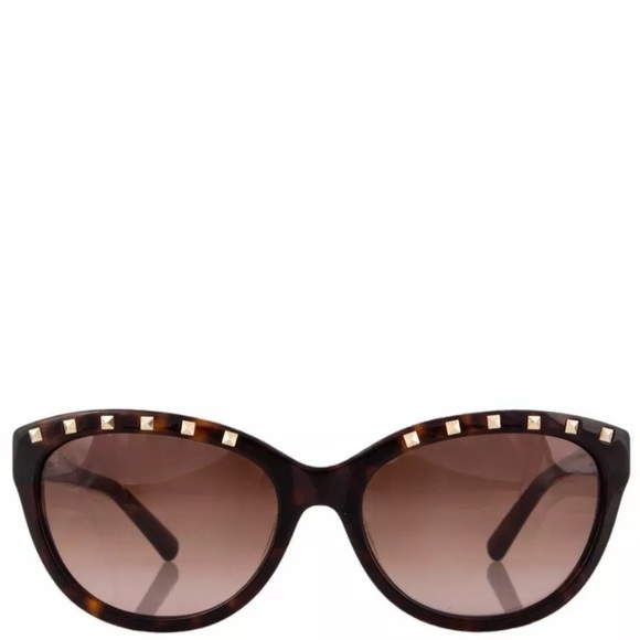 Valentino rockstud sunglasses made in Italy tortoise brown & case main image 4